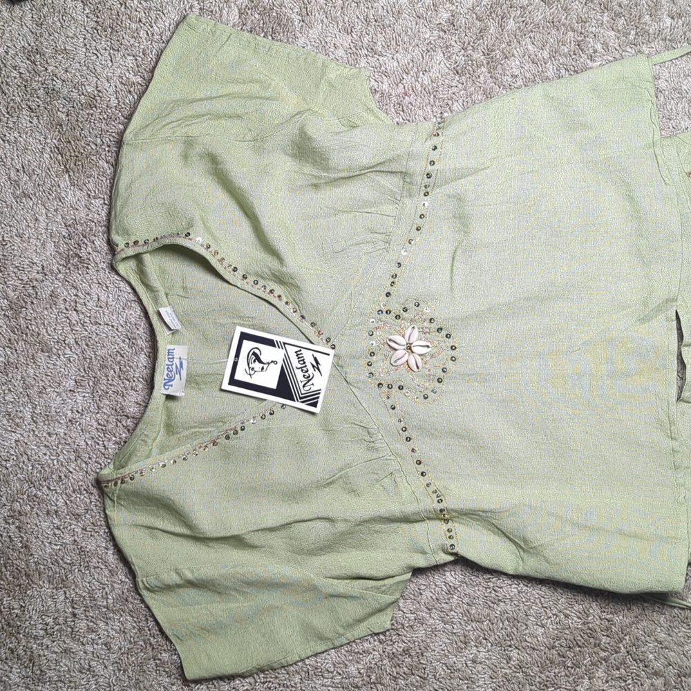NWT Cotton/Rayon/Linen 2 Piece Set Made In India Would Fit Best Size M - Picture 2 of 14